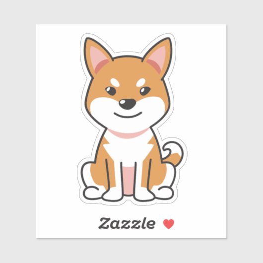 Cartoon Shiba Inu Dog Sticker (Vel)