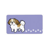 Cartoon Shih Tzu (puppy cut) Etiket (Voorkant)