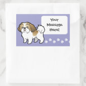 Cartoon Shih Tzu (puppy cut) Rechthoekige Sticker (Tas)
