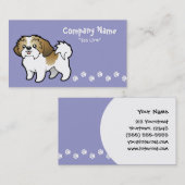 Cartoon Shih Tzu (puppy cut) Visitekaartje (Voorkant / Achterkant)