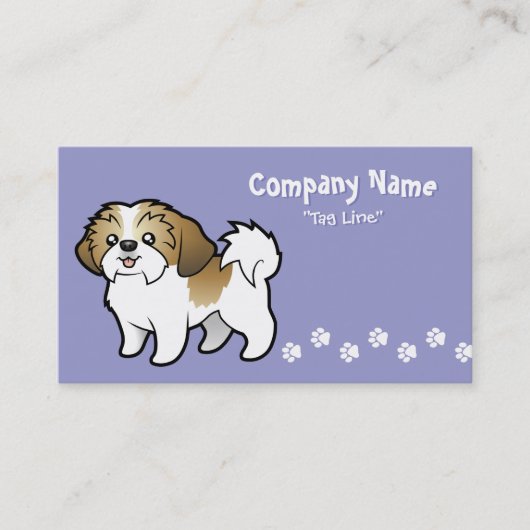 Cartoon Shih Tzu (puppy cut) Visitekaartje (Voorkant)