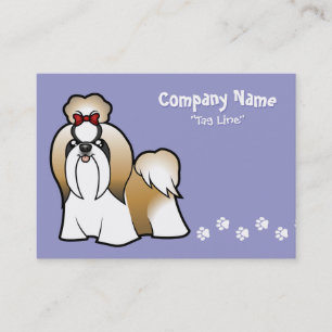 Cartoon Shih Tzu (show snijden) Visitekaartje