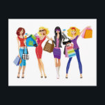 CARTOON SHOPPING GIRLS VECTORS MODE STIJL FUN F BRIEFKAART<br><div class="desc">CARTOON SHOPPING GIRLS VECTORS MODE STYLE FUN FRIENDS BEAUTY GIFTS PURCHASES ASSORTMENT COLLECTIE Voelt vrij om uw eigen persoonlijke aanrakingen,  woorden,  kleuren toe te voegen... of geniet net zoals het is!  Dit ontwerp vormt een aanvulling op http://www.webdesignhot.com</div>