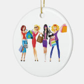 CARTOON SHOPPING GIRLS VECTORS MODE STIJL FUN F KERAMISCH ORNAMENT (Links)