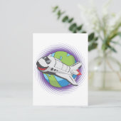 Cartoon shuttle briefkaart (Staand voorkant)