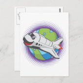 Cartoon shuttle briefkaart (Voorkant / Achterkant)