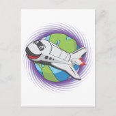 Cartoon shuttle briefkaart (Voorkant)