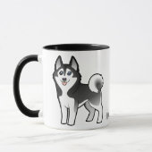 Cartoon Siberian Husky / Alaskan Malamute Mok (Links)