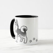 Cartoon Siberian Husky / Alaskan Malamute Mok (Voorkant links)