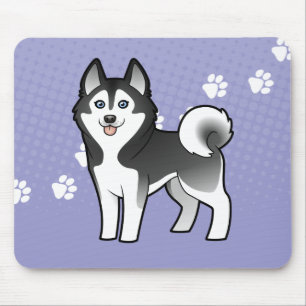Cartoon Siberian Husky / Alaskan Malamute Muismat
