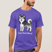 Cartoon Siberian Husky / Alaskan Malamute T-shirt (Voorkant)