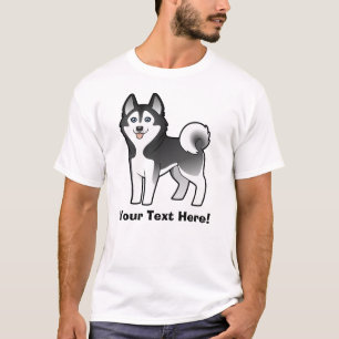 Cartoon Siberian Husky / Alaskan Malamute T-shirt
