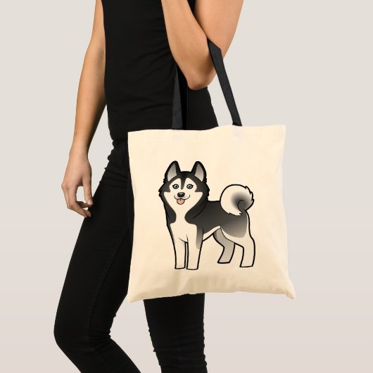Cartoon Siberian Husky / Alaskan Malamute Tote Bag (Voorkant (product))