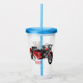 Cartoon Sidecar Acryl Drinkbeker (Voorkant)