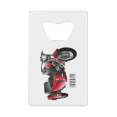 Cartoon Sidecar Creditkaart Flessenopener (Voorkant)