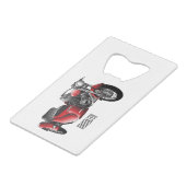 Cartoon Sidecar Creditkaart Flessenopener (Achterkant Gekanteld)