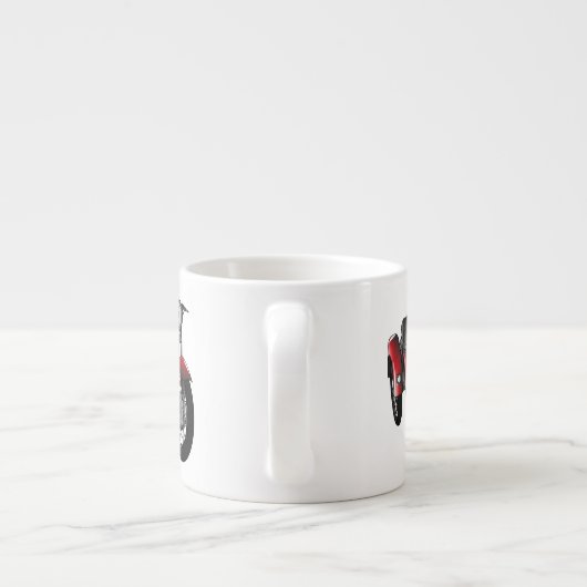 Cartoon Sidecar Espresso Kop (Achterkant)