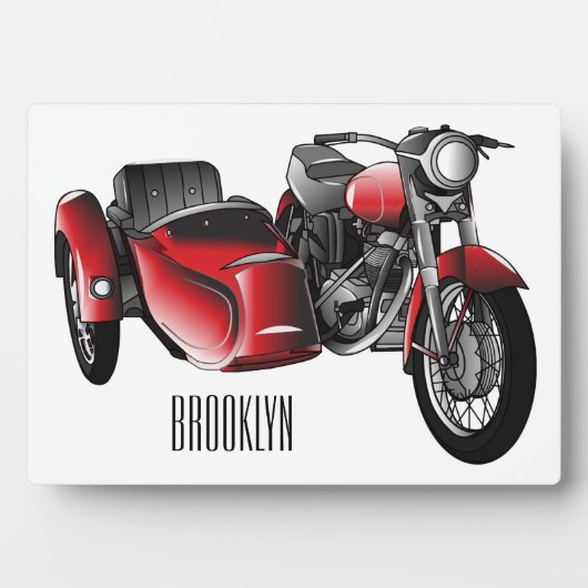 Cartoon Sidecar Fotoplaat (voorkant)