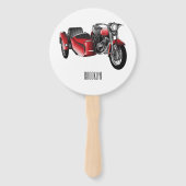 Cartoon Sidecar Handwaaier (Achterkant)