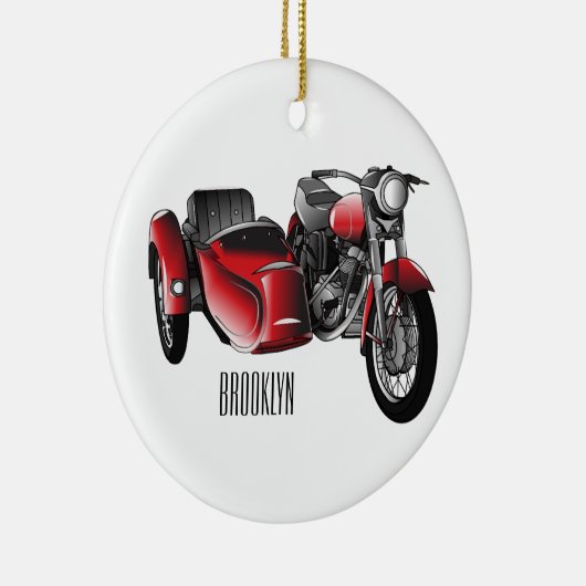 Cartoon Sidecar Keramisch Ornament (Rechts)