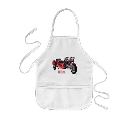 Cartoon Sidecar Kinder Schort (Voorkant)
