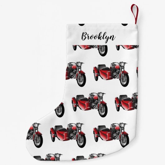 Cartoon Sidecar Kleine Kerstsok (Achterkant)