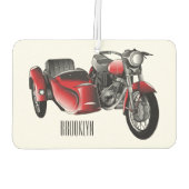 Cartoon Sidecar Luchtverfrisser (Achterkant)