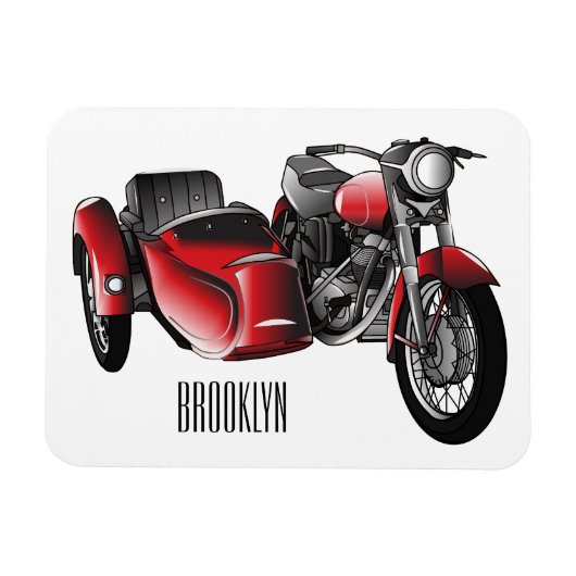 Cartoon Sidecar Magneet (Horizontaal)