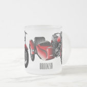 Cartoon Sidecar Matglas Koffiemok (Voorkant rechts)