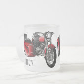 Cartoon Sidecar Matglas Koffiemok (Voorkant links)