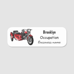 Cartoon Sidecar Naamplaatje