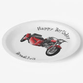 Cartoon Sidecar Papieren Bordje (Gekanteld)
