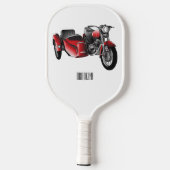 Cartoon Sidecar Pickleball Paddle (Achterkant)
