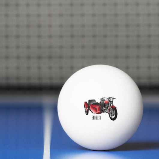 Cartoon Sidecar Pingpongbal (Net)