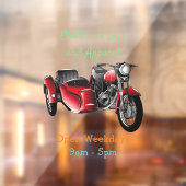 Cartoon Sidecar Raamsticker (Vel 2)
