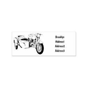 Cartoon Sidecar Rubberstempel