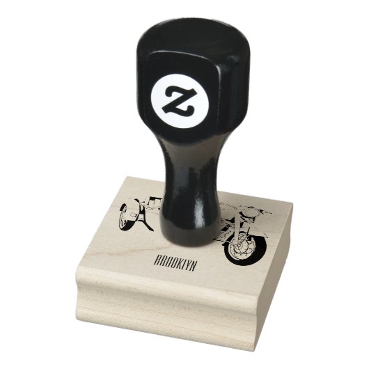 Cartoon Sidecar Rubberstempel (Stempel)