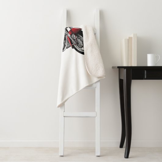 Cartoon Sidecar Sherpa Deken (In situ)