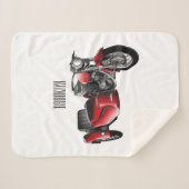 Cartoon Sidecar Sherpa Deken (Voorkant (horizontaal))