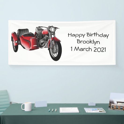 Cartoon Sidecar Spandoek (Beurs)