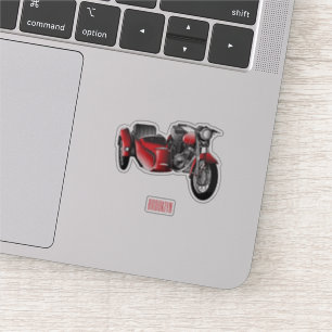 Cartoon Sidecar Sticker