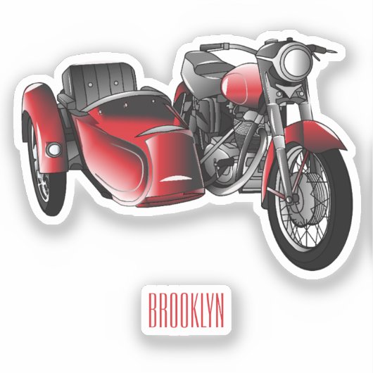 Cartoon Sidecar Sticker (Voorkant)