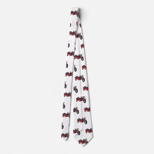 Cartoon Sidecar Stropdas (Achterkant)