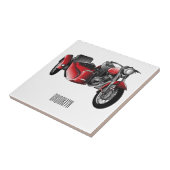 Cartoon Sidecar Tegeltje (Zijkant)