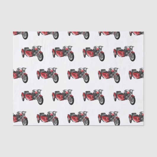 Cartoon Sidecar Tissuepapier (Voorkant)