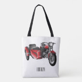 Cartoon Sidecar Tote Bag (Achterkant)