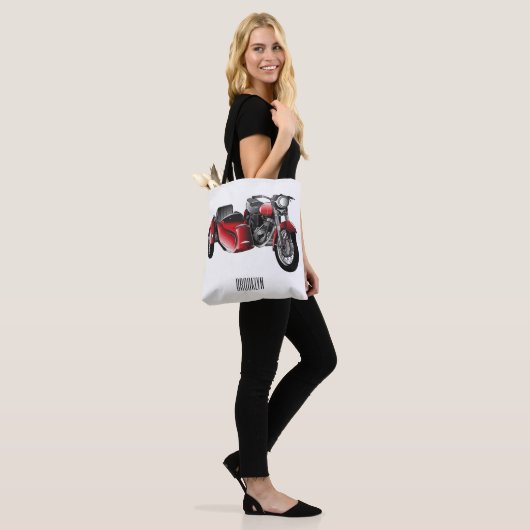 Cartoon Sidecar Tote Bag (Op model)