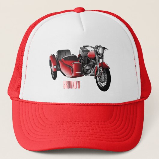Cartoon Sidecar Trucker Pet (Voorkant)