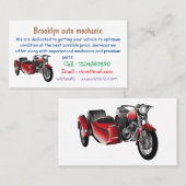 Cartoon Sidecar Visitekaartje (Voorkant / Achterkant)