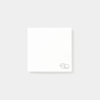 Cartoon Simple Cat Line Drawing Post-it® Notes